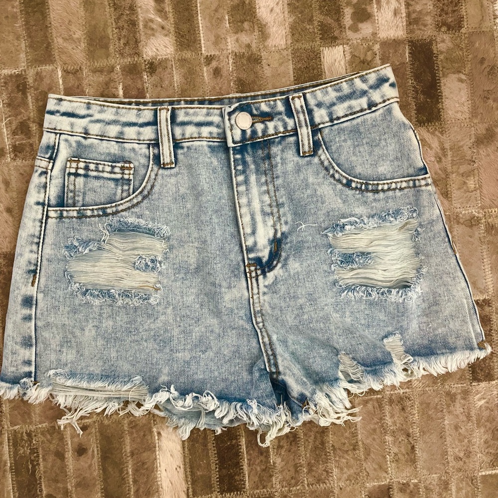 Denim Distressed Girl’s Shorts
